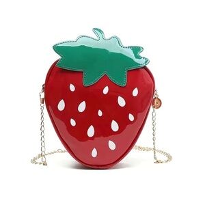 NWOT - Strawberry crossbody shoulder bag purse - measurements in details